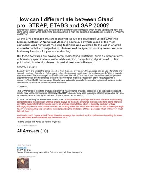 How can I differentiate between Staad pro, STRAP, .